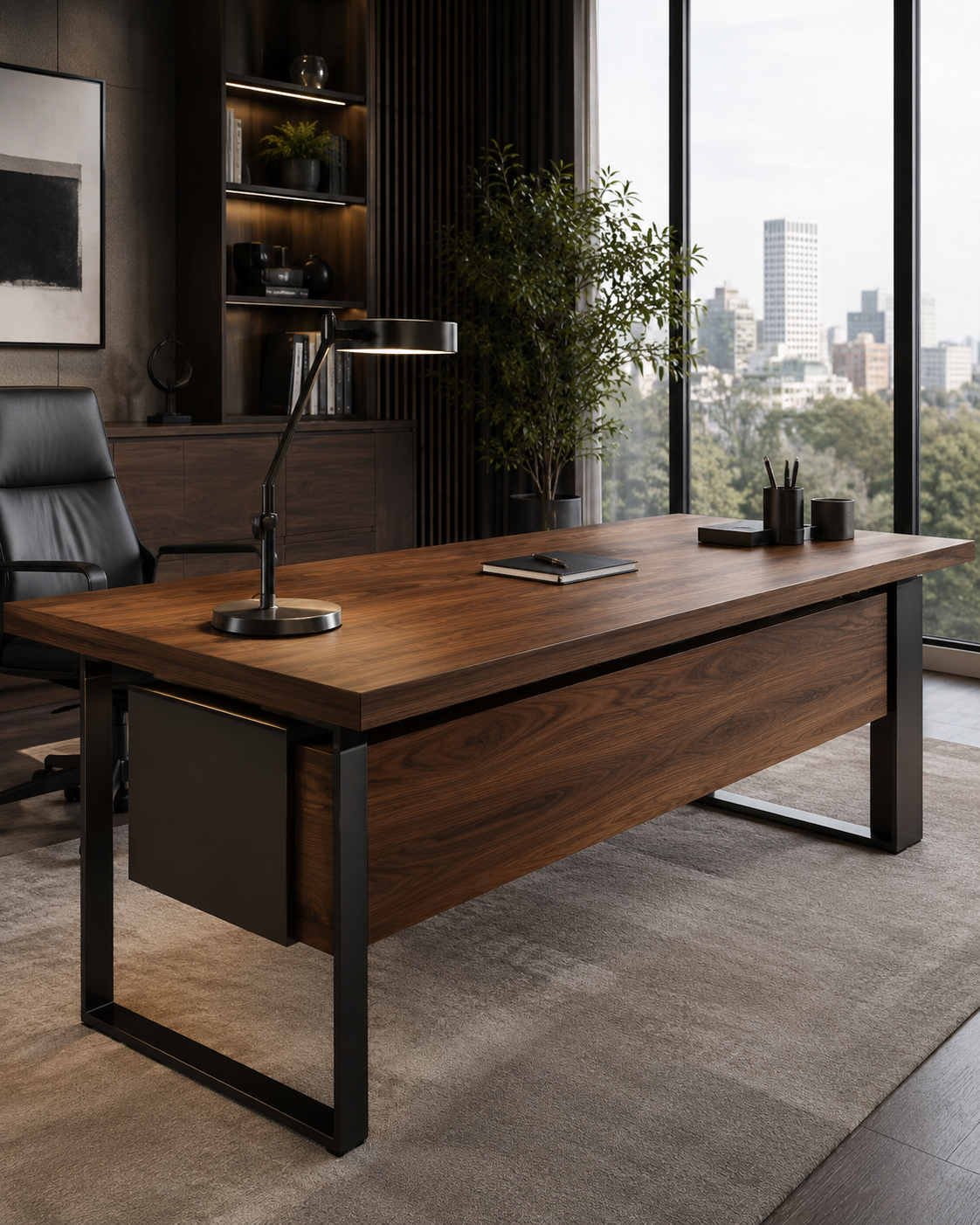 Skinbloomnest™ Executive Wood Office Desk